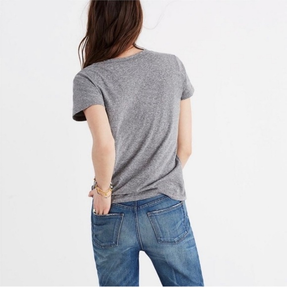 NWT Madewell Triblend Ex-Boyfriend Tee in Gray - Picture 2 of 11